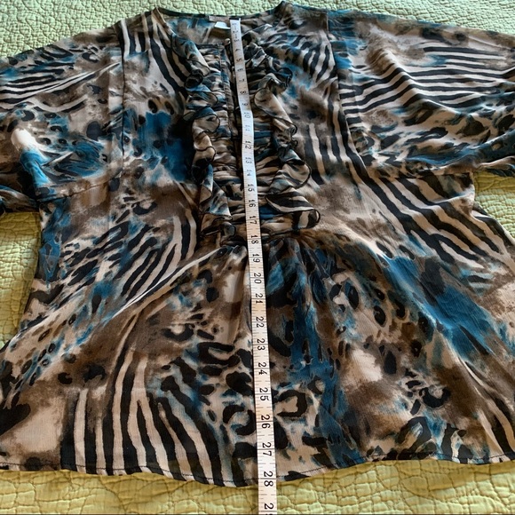 Elegant Alberto Makali Sheer Blouse * large - Picture 8 of 16